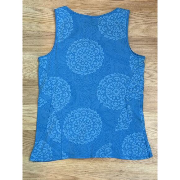 Danskin Now women athletic gym workout sleeveless tank top blue size L 12-14 - Picture 4 of 4